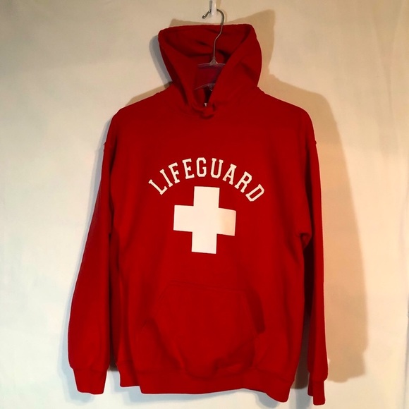 Red Gildan Lifeguard “The Otesaga” Resort Sweatshirt Mens M - Picture 1 of 4